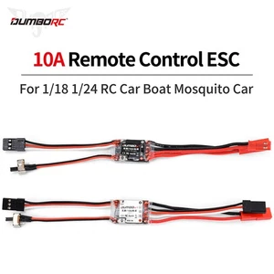 DUMBORC 10A Mini ESC Brushless / Brushed ESC 5V/2A BEC For 1/18 1/24 RC Car Boat - Picture 1 of 26