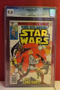 STAR WARS VINTAGE MARVEL COMIC BOOK ANNUAL #1 CGC 9.0 *1979* WHITE PAGES - Bild 1 von 3