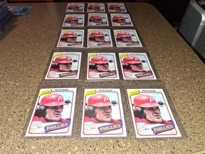 LOT OF 15 1980 TOPPS/B.K. BB #4 PETE ROSE - Image 1 of 4