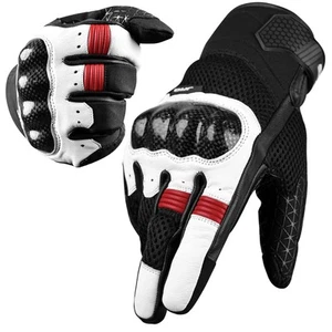 J.A.G. Leather Motorcycle Gloves for Men - Carbon Fiber Knuckle Protection, M... - Picture 1 of 7