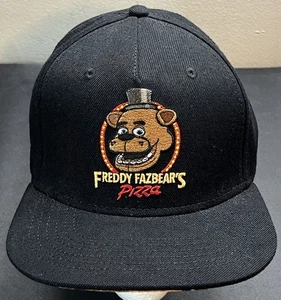 Five Nights at Freddys Freddy Fazbears Pizza FNAF Black SnapBack Cap Hat Adult - Picture 1 of 7