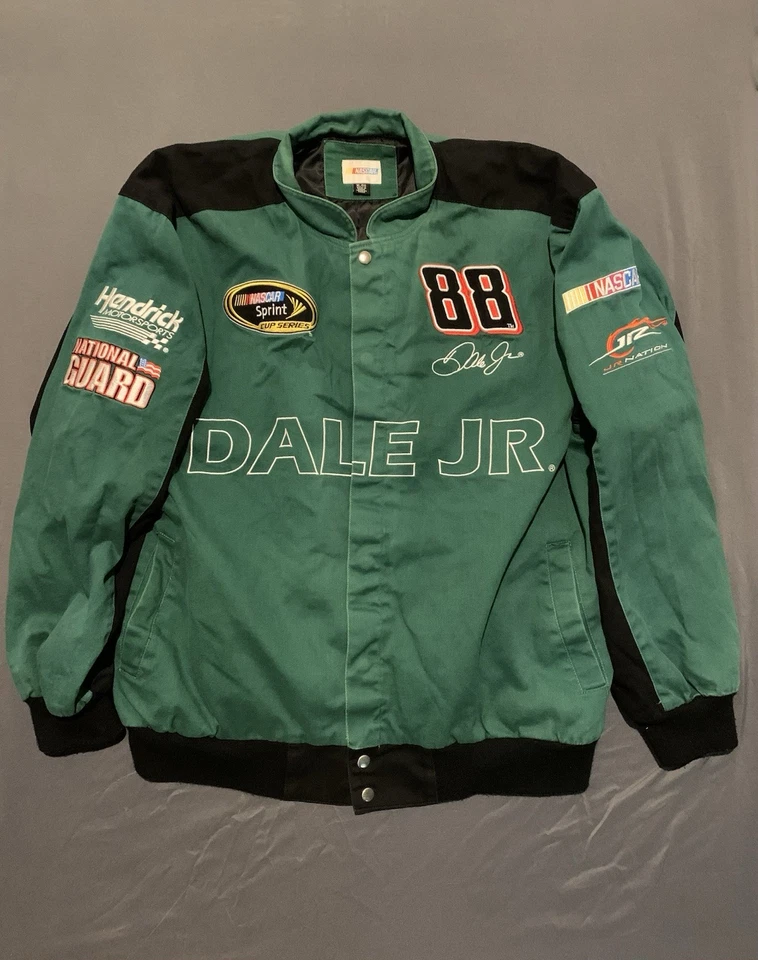 Chaqueta De Colección Dale Earnhardt Jr #88 Para Hombres XL Verde Racing Amp Energy NASCAR Foto 1 de 4