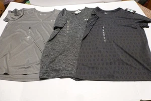 3 Under Armour HeatGear graue Damen-T-Shirts Größe Large locker neu mit Etikett - Bild 1 von 8