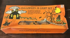 Halloween Blasform Kürbis Licht 10er Set Jack O Laterne Deko Schnur Vintage - Bild 1 von 4
