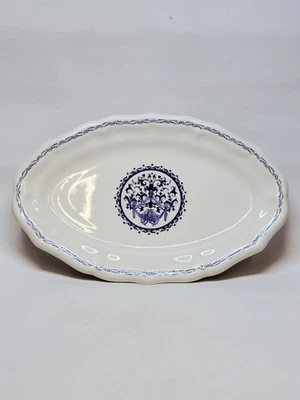 Grand Plat Oval Gien Service Rouen 32 Bleu - Photo 1/4