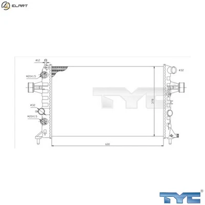 RADIATOR ENGINE COOLING 725-0006 FOR OPEL ZAFIRA/MPV ASTRA/Hatchback 1.8L 4cyl - Image 1 of 4