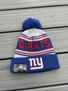New York Giants New Era Erwachsene Einheitsgröße Strickbündchen Bommel Beanie Wintermütze NFL NEU - Bild 1 von 5