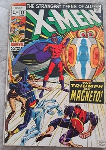X men #63 - Dec 1969. Marvel Silver Age. Neal Adams Art. - Picture 1 of 8