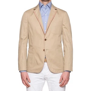 BOGLIOLI Milano Galleria "73" Beige Cotton Blend Unlined Jacket EU 50 NEW US 40 - Picture 1 of 7