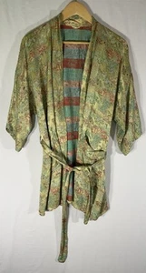 Vintage Chinese Longevity Robe Size Med Jacquard Mini Length Hangzhou China** - Picture 1 of 6