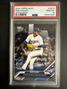 2024 Topps Now Offseason Roki Sasaki (RC) #OS-13 GEM MINT PSA 10 LA Dodgers MLB - Bild 1 von 2