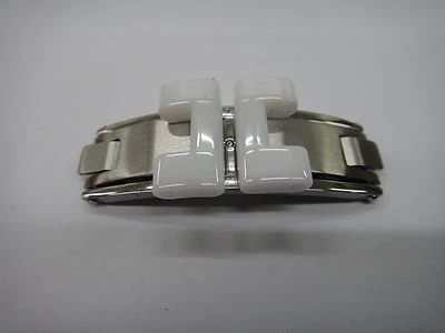 S/ Steel buckle clasp (fits) Chanel J12 ceramic bracelet band strap men lady  - Image 1 of 2