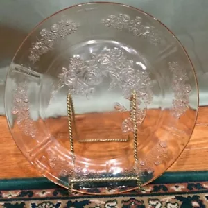 Pink Depression Bundesglas 1930er Jahre Sharon Kohl Rose Essteller 9 Zoll Vintage - Bild 1 von 11