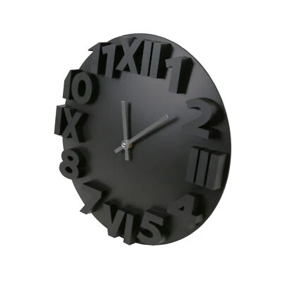 OROLOGIO DA PARETE nero QUARZO CASA CUCINA STUDIO UFFICIO pzmobc MODERNO - Immagine 1 di 3