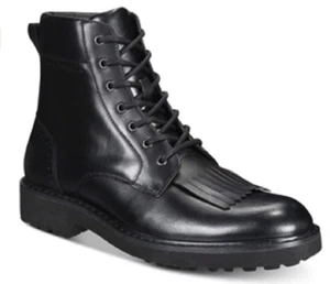Inc International Concepts Men’s Brix Kiltie Leather Boots (Black, 8 M) - Picture 1 of 1