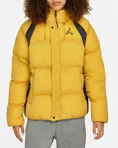 Mens Nike Jordan Essential Puffer Jacket DA9806 781 Yellow/Black Size Large - Picture 1 of 7