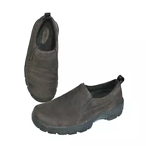 Zapatos sin cordones Lands End para mujer 7B (medianos) cómodos sin usar, sin usar, en caja, de cuero gamuza marrón - Imagen 1 de 9