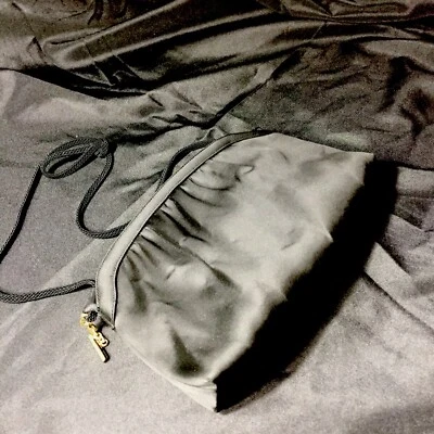 MORRIS MOSKOWIT/Z/ BLACK SATIN/ SILK/ EVENING / Shoulder Strap - Imagem 1 de 4