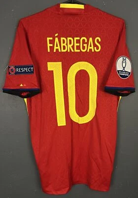 FABREGAS #10 MEN SPAIN 2015/2016 ESPANA HOME SOCCER FOOTBALL SHIRT JERSEY SIZE S - Image 1 of 4