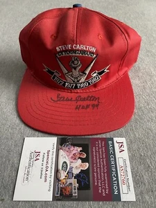 PHILLIES- STEVE CARLTON AUTOGRAPH 4x CY YOUNG AWARD BASEBALL CAP JSA AS72760 - Picture 1 of 3