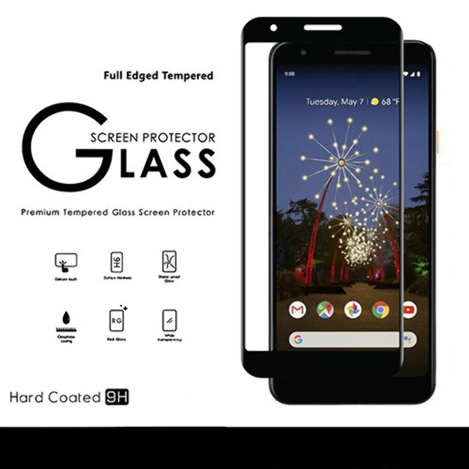 Боковой клей закаленное стекло протектор экрана для Google Pixel 3a - Изображение 1 из 1