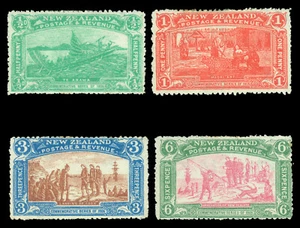 British Colonies - NEW ZEALAND 1906 Christchurch Exhib. set Sc# 122-125 mint MH - Picture 1 of 2