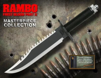 Hollywood Collectibles Rambo First Blood Part II SE Bowie Knife Filmmesser ✅ - Bild 1 von 4