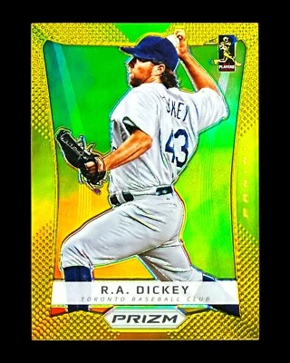 1ST YEAR - 2012 Panini PRIZM GOLD /10 - PRIZM GOLD #04/10 - R. A. Dickey #35 - Image 1 of 4