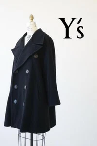 Y's Yohji Yamamoto Chester Coat, Black, Pre-owned, Stylish Designer Outerwear - Picture 1 of 11