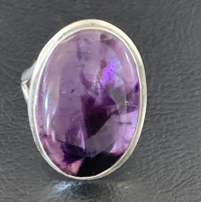 Purple Amethyst Navajo Sterling Silver Ring Size 9 12944 - Image 1 of 4