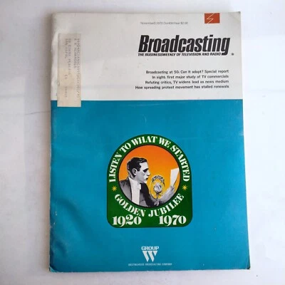 Broadcasting Magazine November 2nd 1970 The Business Weekly Of Television And Ra - Image 1 of 3