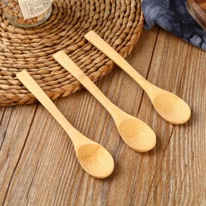 1pc Bamboo Wooden Spoon Kitchen Cooking Utensil Soup Teaspoon Catering~ - Picture 1 of 12
