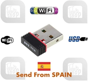 Mini USB WiFi Wireless Adapter Network LAN Card WLAN 802.11n/g/b - Imagen 1 de 1