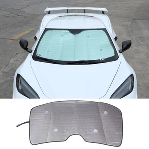 Front Windshield Sunshade UV Block SunVisor Cover For Corvette C8 2020-2024 - Picture 1 of 13
