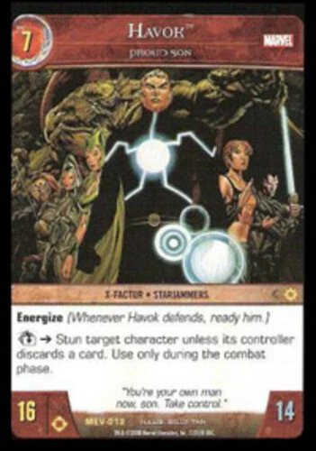 VS System: Havok, Proud Son [Played] Marvel Evolution TCG CCG Classic Marvel DC  - Image 1 of 1