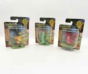 NIP Shrek Dreamworks SET OF 3 Mattel Micro Collection Toys Fiona, Dragon, Cat - Picture 1 of 7