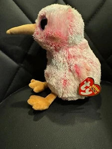 Ty Pink Tie Dye KIWI Bird Plush TY Beanie Boos 7" 2019 - New - Picture 1 of 10