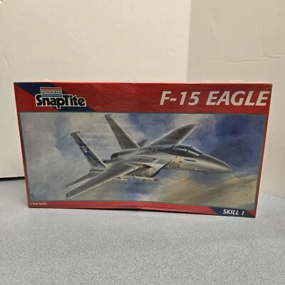 Vintage 1995 F-15 Eagle Jet Fighter 1/100 (15mm)•Monogram Snaptite Sealed  - Image 1 of 3