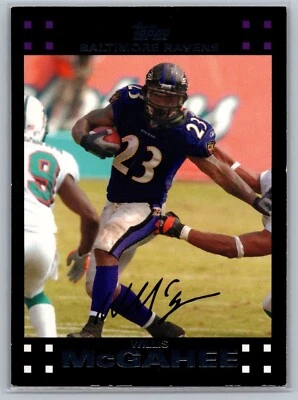 2007 Topps - Willis McGahee #54 Baltimore Ravens NFL Football Card - Image 1 of 2