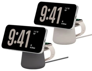 BELKIN BOOST PRO 2-IN-1 MAGSAFE WIRELESS CHARGING DOCK IPHONE & APPLE WATCH 15W - Picture 1 of 11