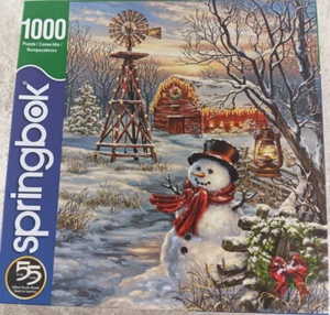 Winter Windmill 1000 Piece Jigsaw Puzzle Made in USA by Springbok - Picture 1 of 4