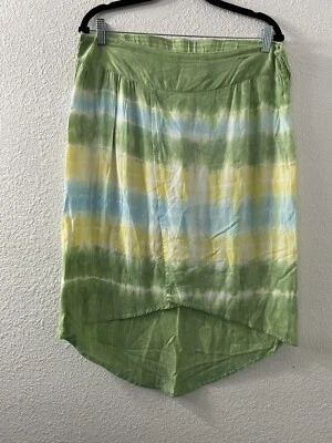 Falda Santiki Mujer S Verde Asimétrica Fluida Fairycore Maximalista Foto 1 de 4