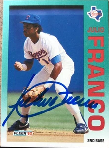 Julio Franco Autographed 1992 Fleer #303 - Picture 1 of 1