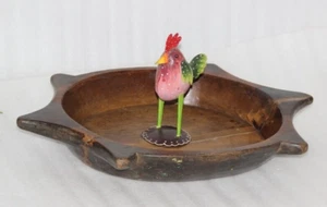 Antik Holz Teig Kneten Parat-schüssel Original Alt Handgeschnitzt - Bild 1 von 9