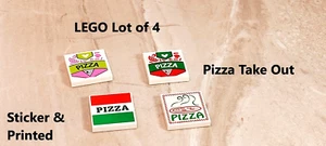 LEGO Pizza Take Out Box Bag Printed Sticker Assorted Designs Pizzeria Delivery - Picture 1 of 2