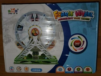 Daron Ferris Wheel 3D Puzzle with Lights & Motorized (77 Piece)! New! - Image 1 of 3