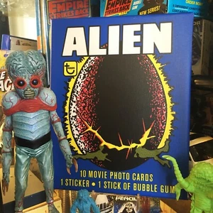 Bücherregal Leinwanddruck: 8"x10" von 1979 ALIEN Wax Pack Verpackung - KOSTENLOSER VERSAND - - Bild 1 von 4