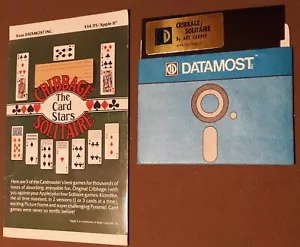 Cribbage/Solitaire by Datamost for Apple II+,IIe,IIc,IIgs 1982 - Picture 1 of 1