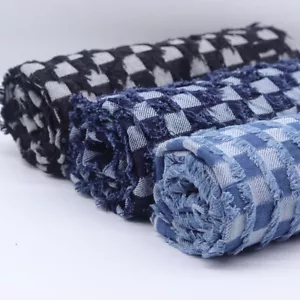 284ml Gerissenes Kariert Denim Stoff Von Meter für Jeans Kleidung Machen DIY - Bild 1 von 19