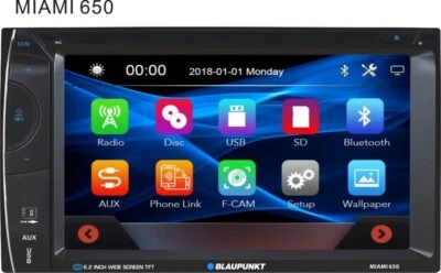 BLAUPUNKT Miami650 DDin Receiver (6.2" CD-DVD / USB / AUX / MicroSD / Bluetooth) - Image 1 of 4
